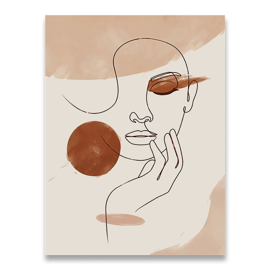 Abstract Lady Hand Wall Art