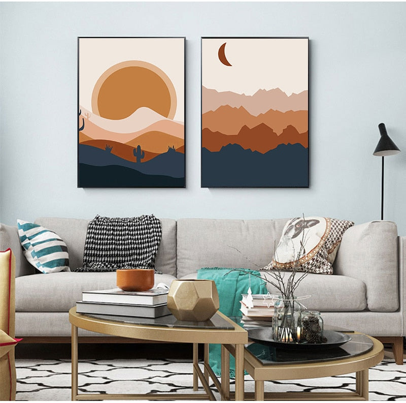 Moon Sun Vintage Wall Art