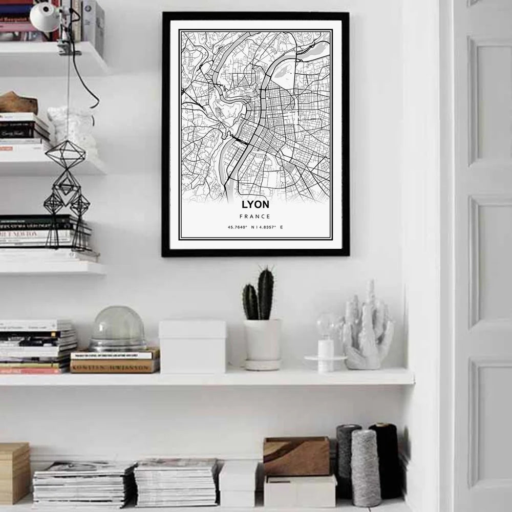 City Map Nordic Wall Art