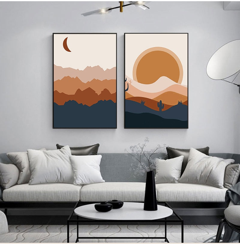 Moon Sun Vintage Wall Art