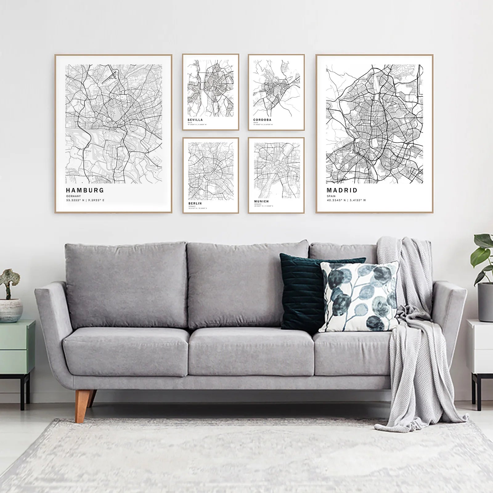 City Maps Print Wall Art