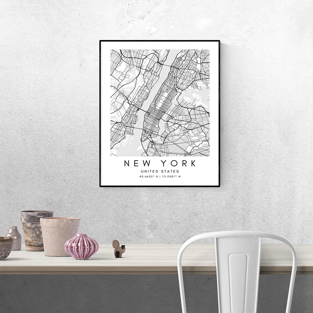 New York City Map Art