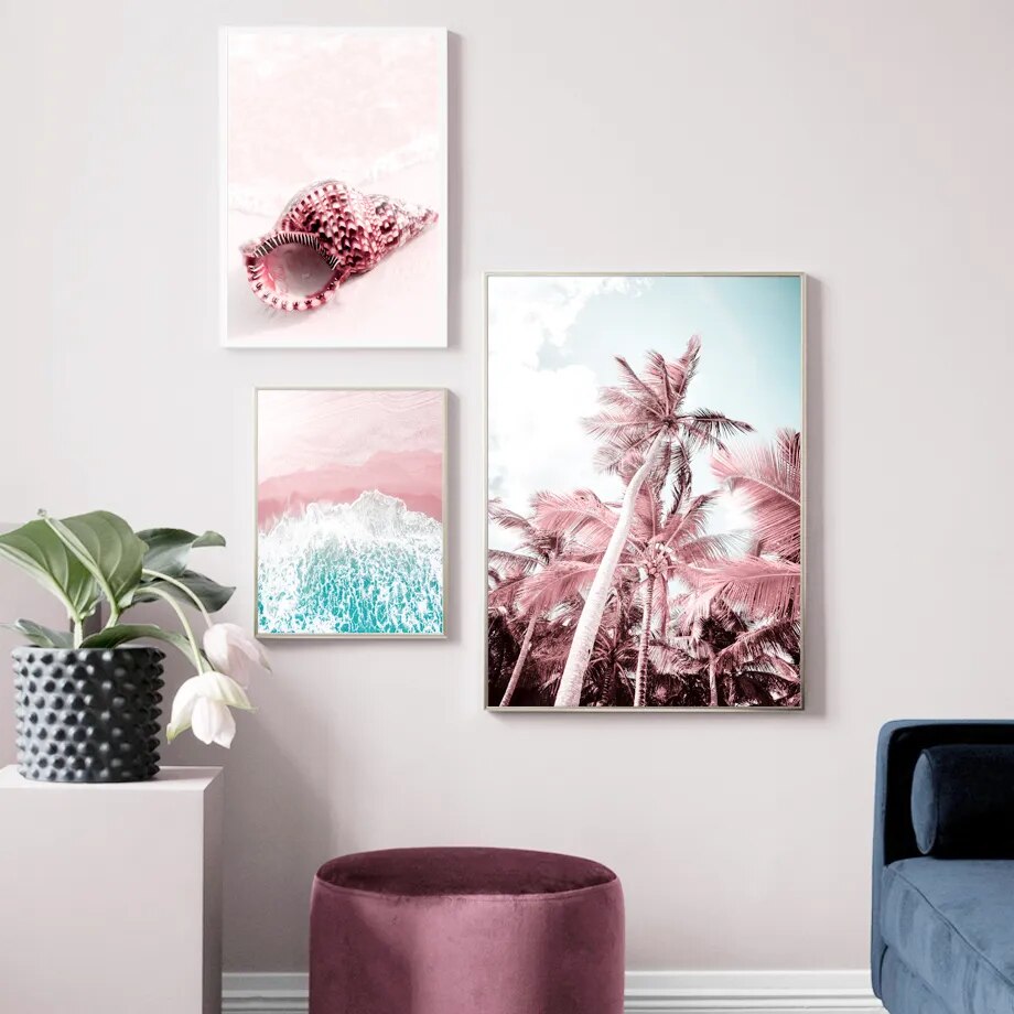 Pink nature view wall Art