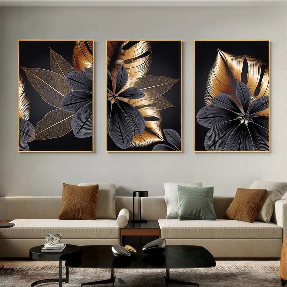 Frameless Black Golden Plant