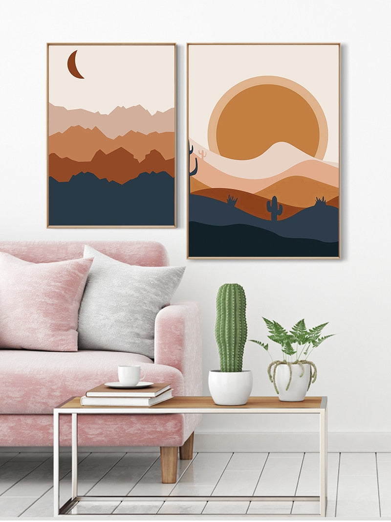 Moon Sun Vintage Wall Art